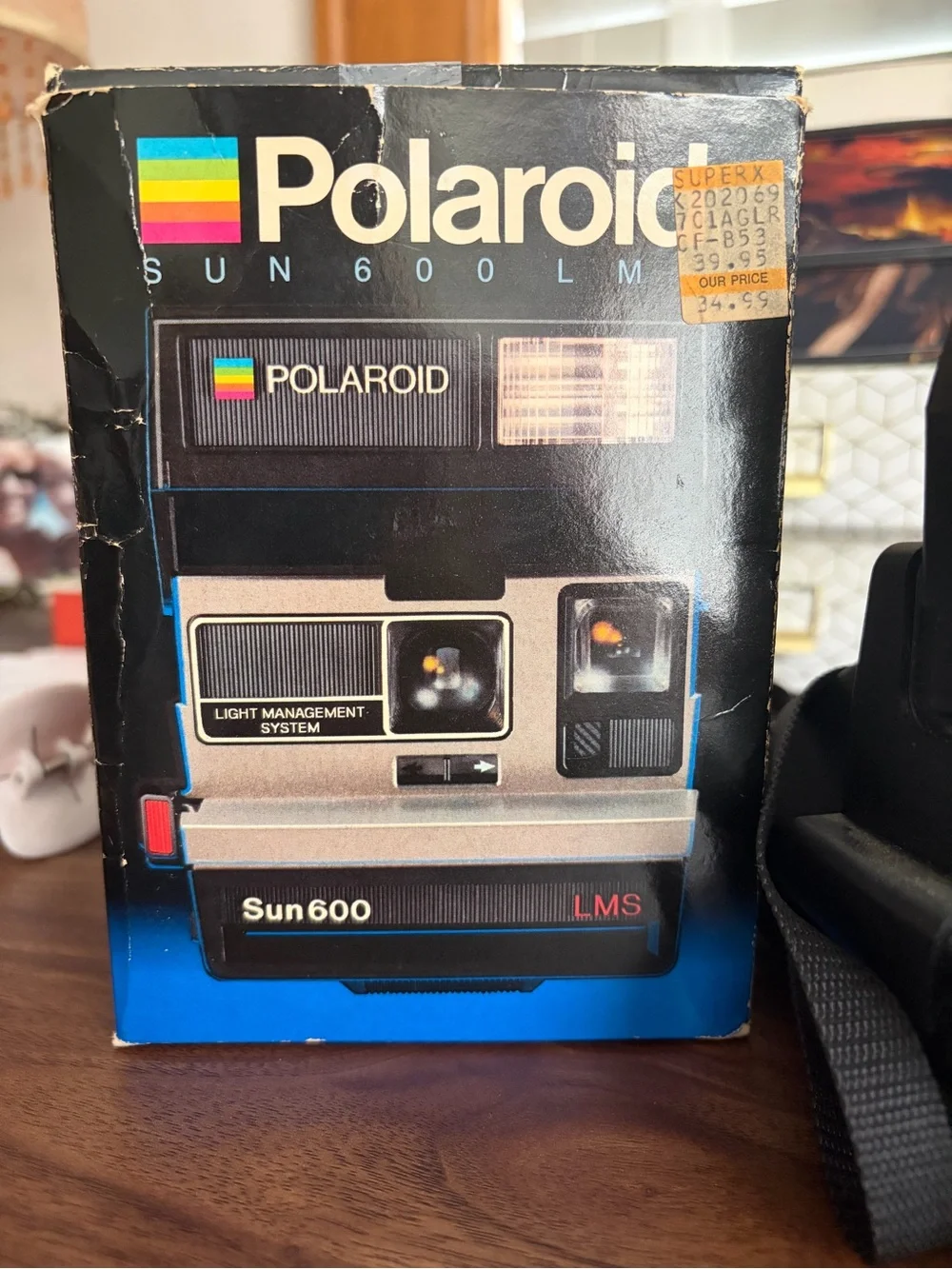 Polaroid Sun 600 LMS Instant Camera – Silver, Black & Red Accent